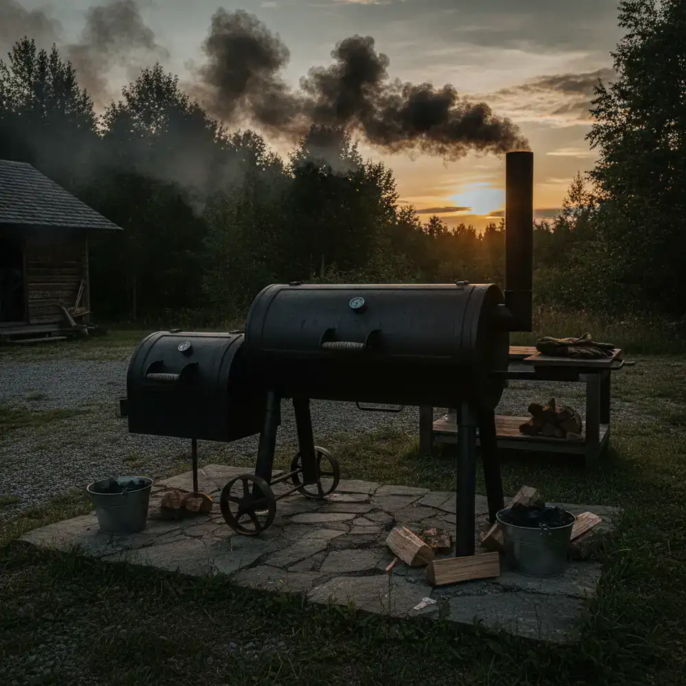 Heavy duty offset smoker